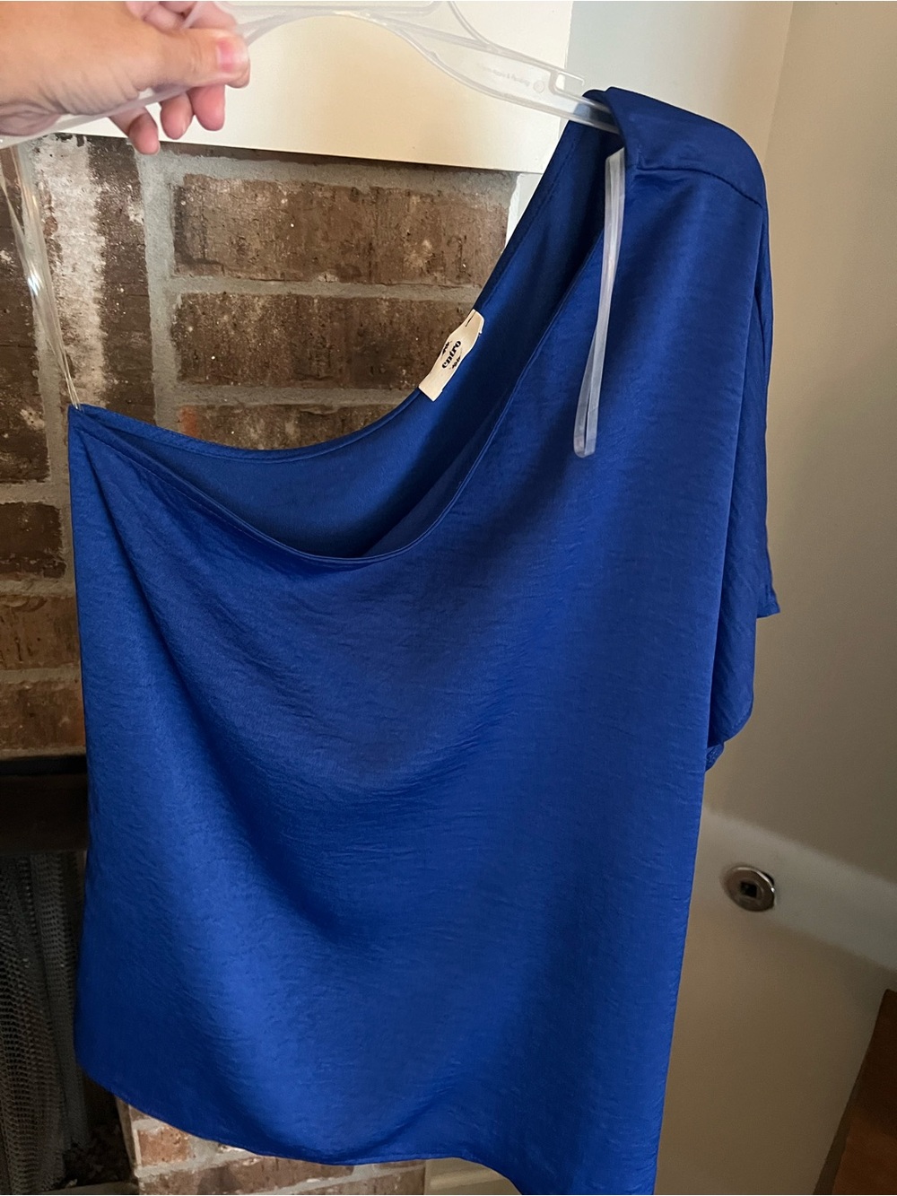 NWOT Entro Royal blue one shoulder top size M